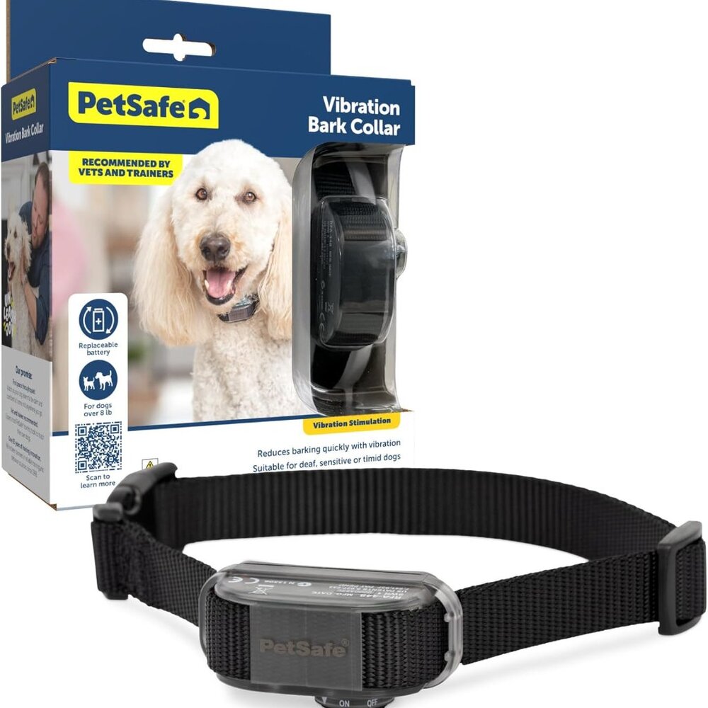 PetSafe PBC00-12789 Vibration Bark Control Collar, Black, Adjustable NIB